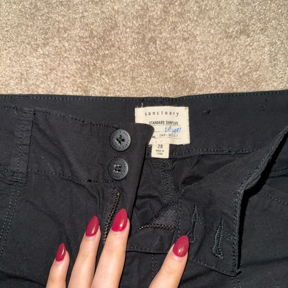 Sanctuary Black Button-Detail Pants